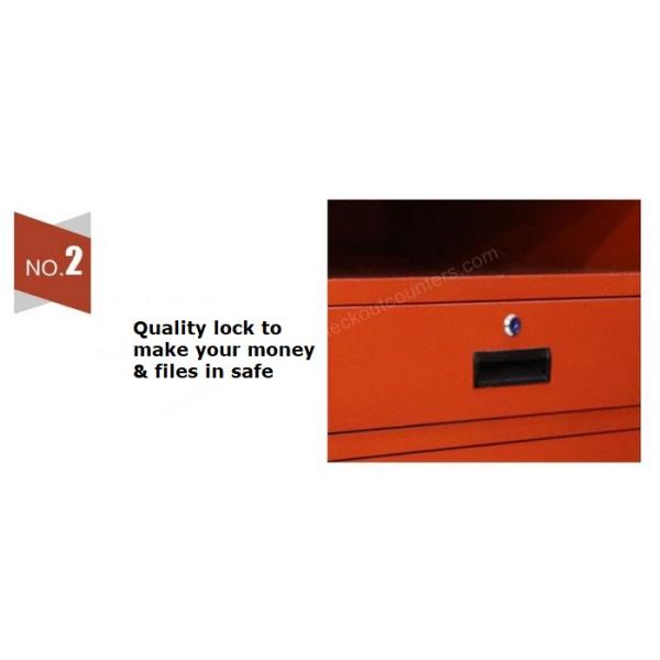 Orange Checkout Counters For Retail Stores / Boutique Cash Wrap Counter
