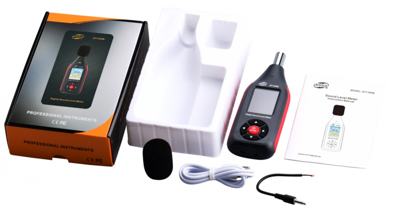 Data Record Sound Level Meter GT1355 GT1355A GT1355B with Color Screen Three Color Light Alarm