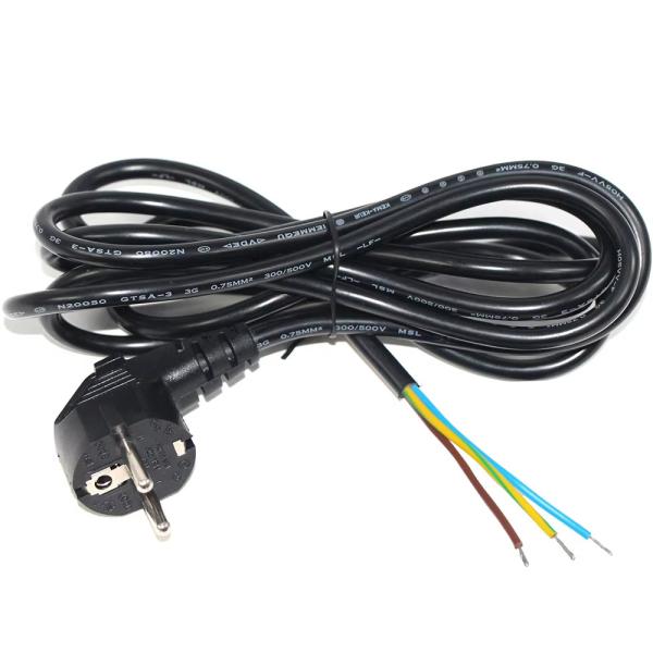 Conector europeo Schuko de conexión abierta 10A 250V Cables de cobre desnudo para uso industrial / doméstico CE RoHS Compatible