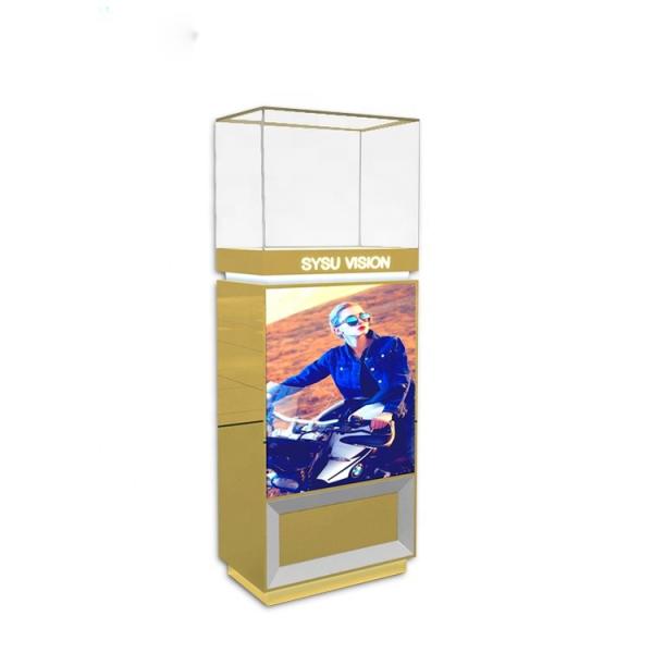 Necklace Retail Jewelry Store Display Case Glass Stainless Steel CE ISO9001