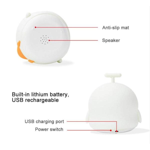 Анти- лампа света ночи столешницы выскальзывания, свет ночи Usb силикона ABS 328g перезаряжаемые