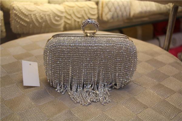 European and American high-grade diamond Wristlet banquet bag ladies banquet princess