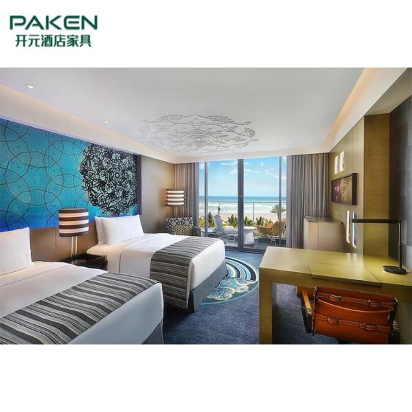 Твердая деревянная мебель гостиницы естественной облицовки изготовленная на заказ