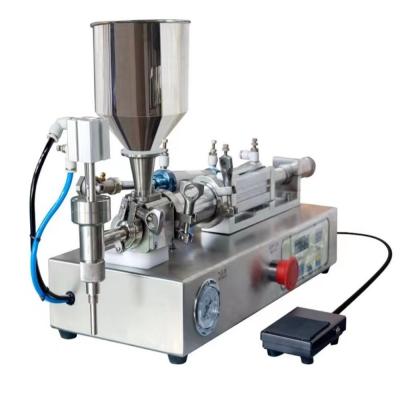 Máquina de enchimento de pistão semiautomática para cosméticos Perfumes Pasta de confitura Molho líquido viscoso