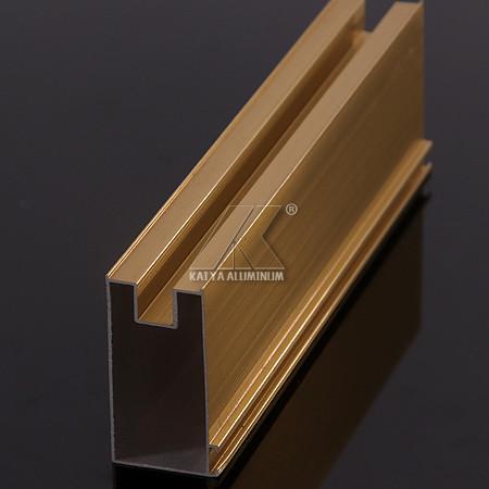 Gold Anodized ISO Standard Light Weight Aluminum Windows Profile