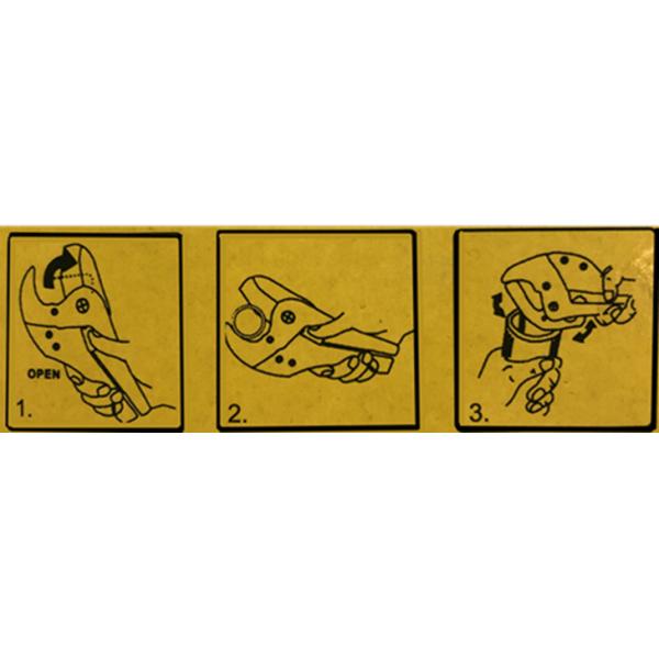 Ratcheting пластиковый роторный резец трубы PVC 42mm с прямым лезвием края