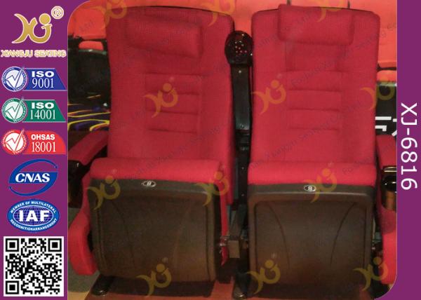 Fabric Cushion Spring Recovery Movie Theater Chairs PU Foam For IMAX Theater