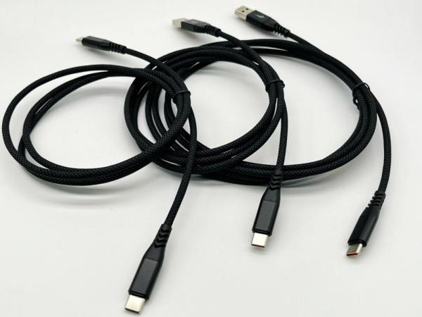 1m Black USB Molded Cable Assembly UL2725 28Awg For Fast Data Sync And Charging