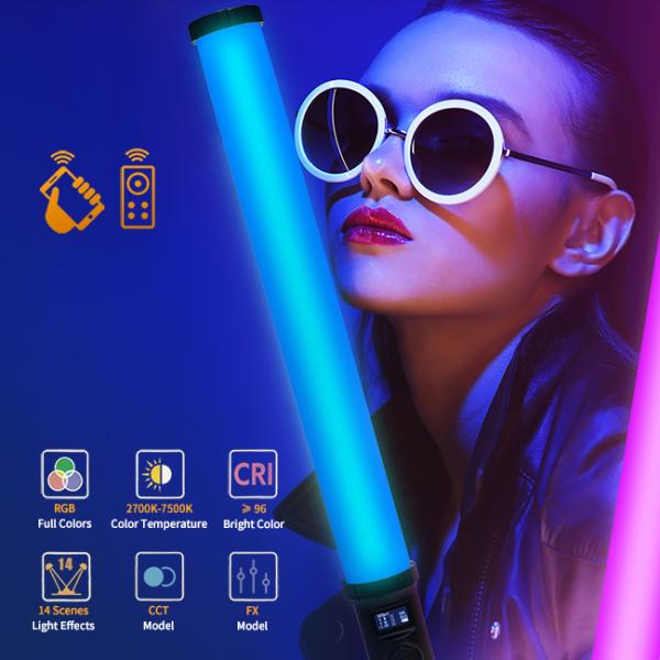 360 цвет света ручки RGB управлением приложения света 66W трубки СИД RGB степени полный для фото