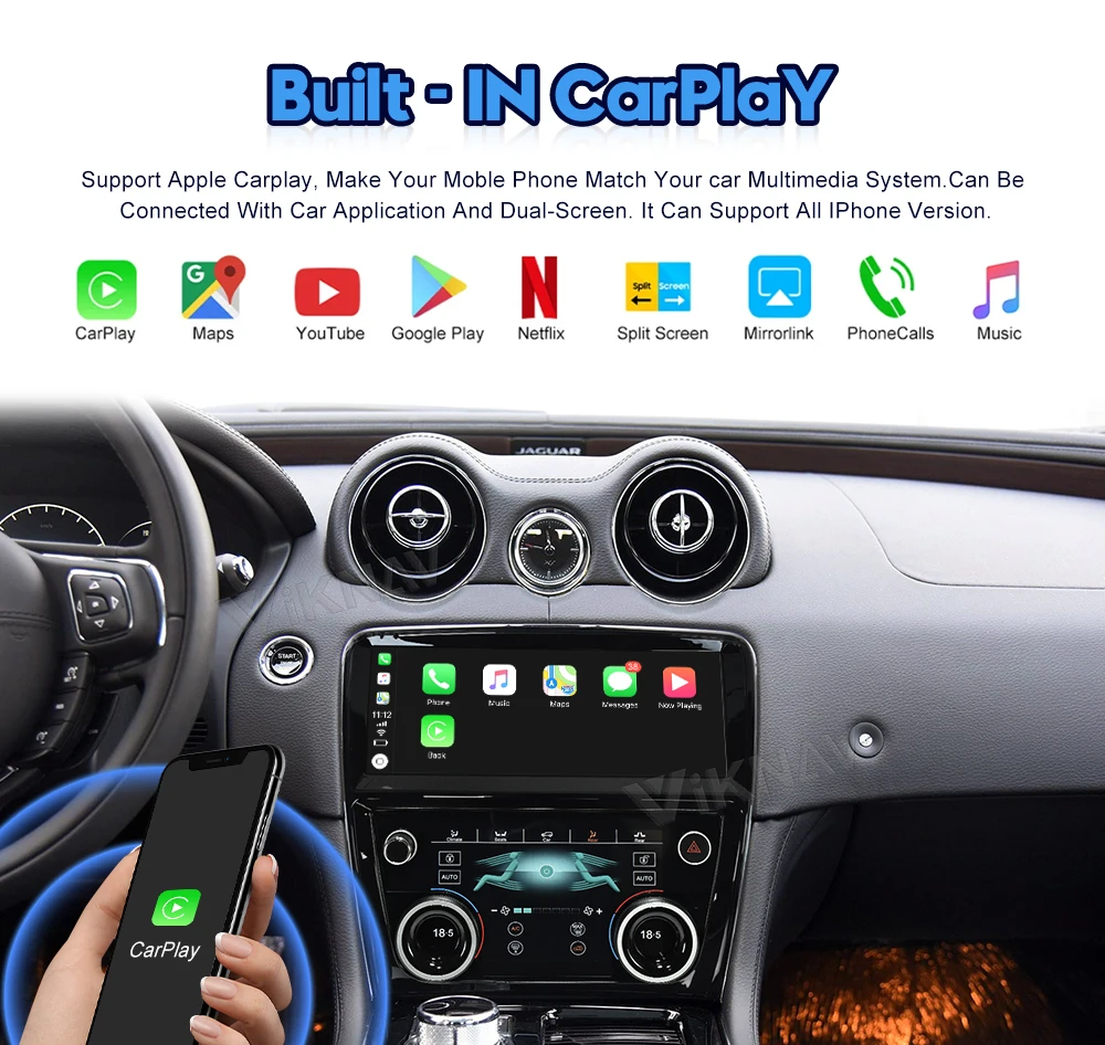 XJL XJ 351 Jaguar Stereo Upgrade 2009-2016 Android Автомобильное радио 128G Мультимедийный видеоплеер