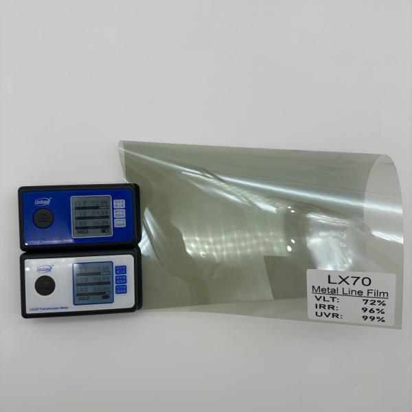 Película de línea de metal 2HD LX70 Verde claro 72% VLT espesor de 2 mil