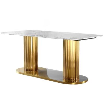 mesa de jantar luxuosa contemporânea Esstisch nórdico Marmor de 2.6x1.2m