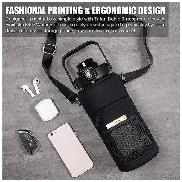 Thermal Insulation Performance None 2000ml Water Bottle with Neoprene Sleeve and Strap