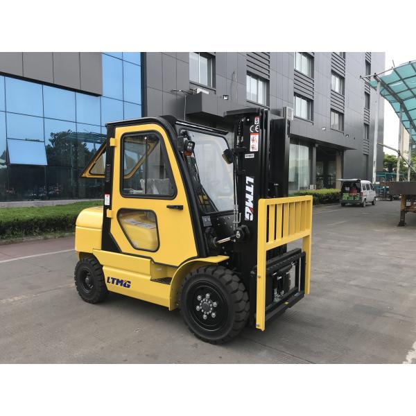 High Mast Manual Diesel Forklift Truck 5 Ton With Cabin And Air Conditioner