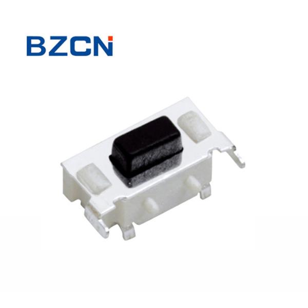 Mini White House Right Angle Tactile Switch Surface Mount With Black Button