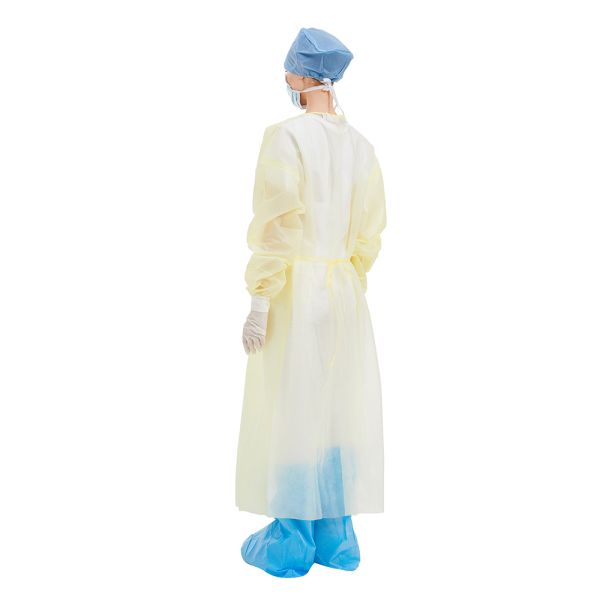 Haixin Disposable Lab Jacket Disposable Hip-Length Workwear SMS 50 Gsm Disposable Shirts with Snaps ISO 13485