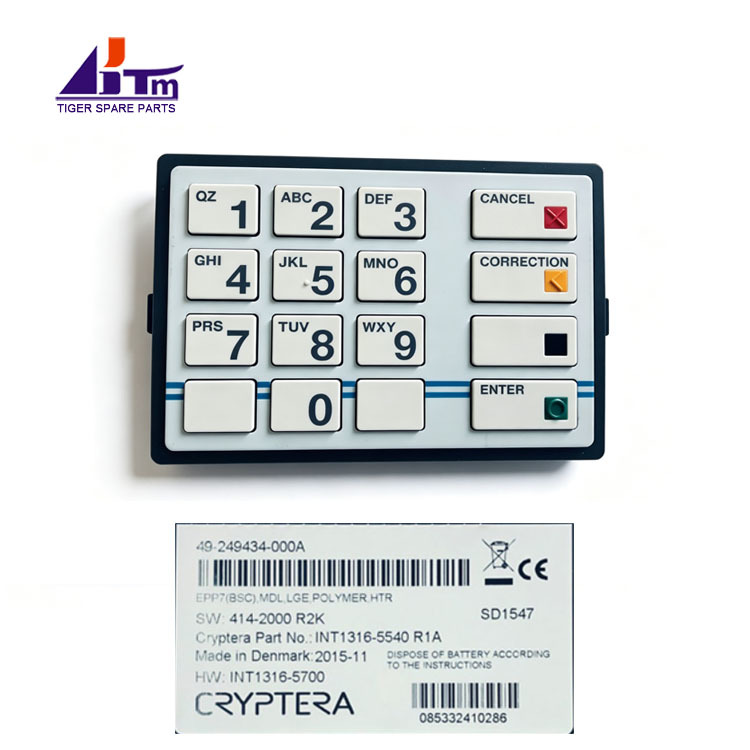 Diebold Nixdorf EPP7 BSC ATM Keypad 49-249434-000A 49249434000A