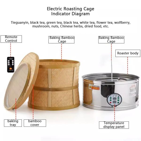 Electric Baking Cage DL-6CHBL-20 for Roasting Tea Leaves and Household Tea Awakening