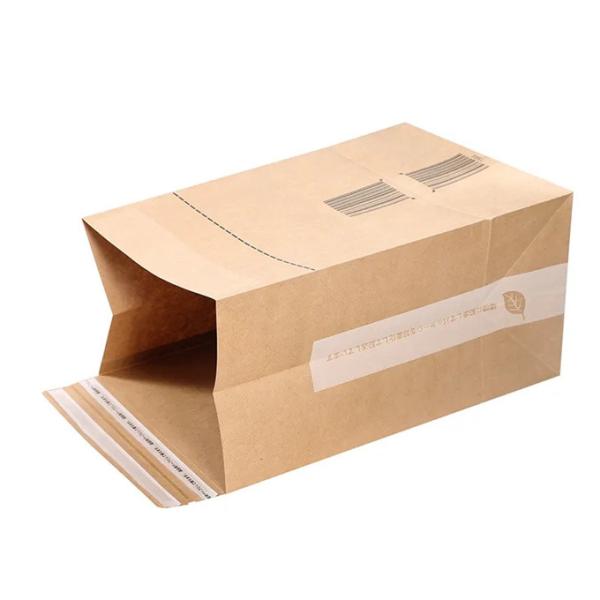 Изготовленный на заказ логотип печатая Biodegradable сумку Kraft бумажную плоскую нижнюю для доставки пакета