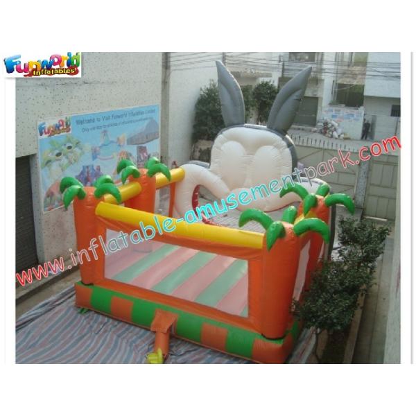 Inflatable Rabbit Commercial Bouncy Castles With CE / EN14960