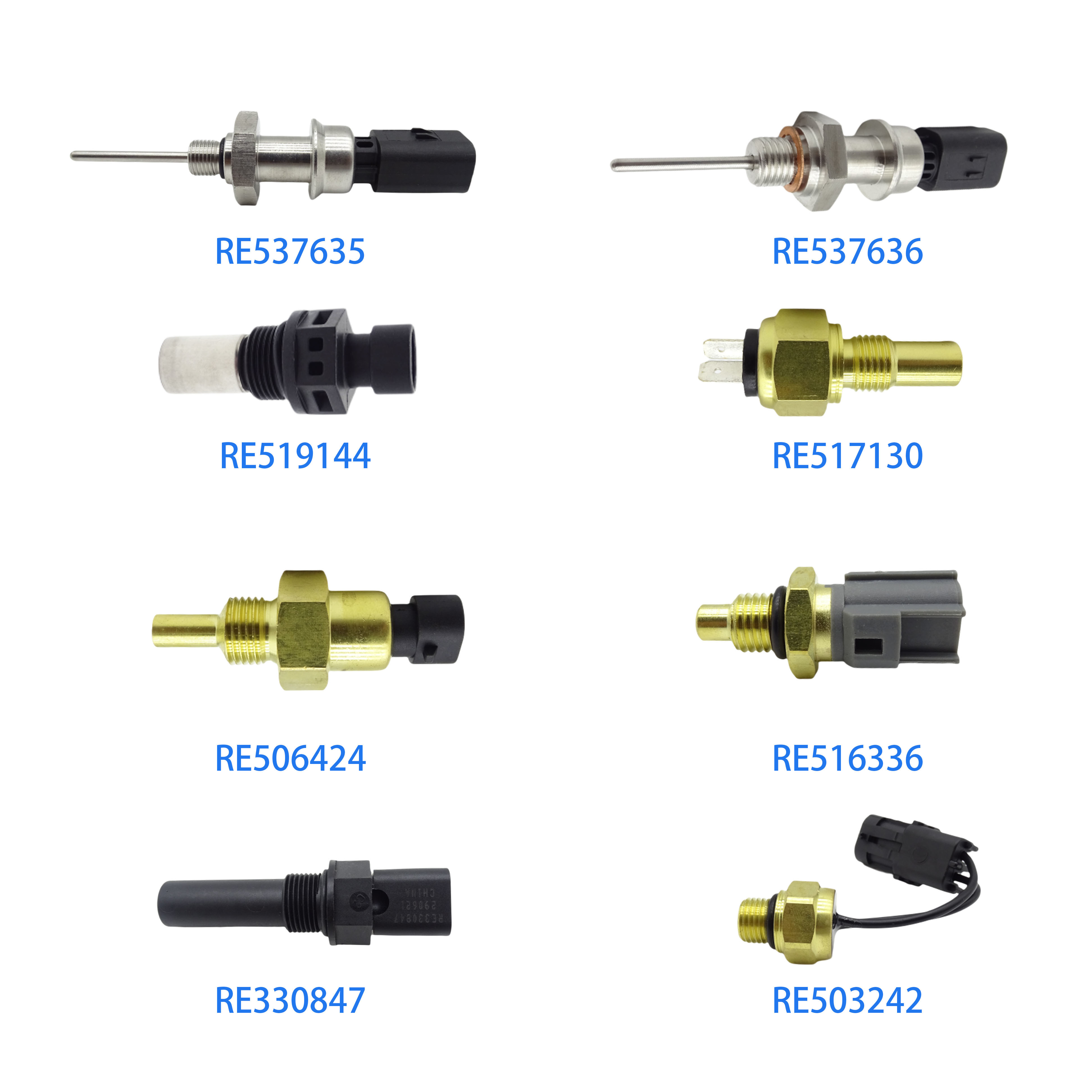 RE537635 Temperature Sensor 2 Pins for John John Deeere 5045E 5055E 5065E 5075E