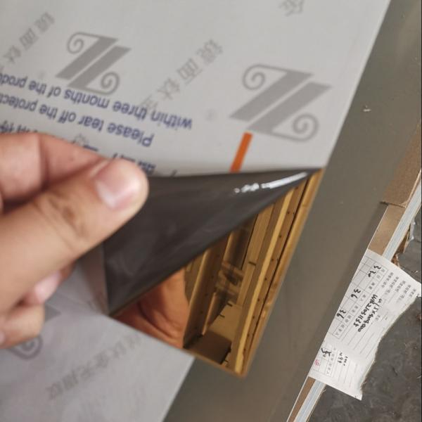 0.5*1240x2440mm  Stainless Steel Smooth Mirror Sheet Panel  Ti-Gold Mirror Plate