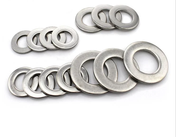 Custom Size Galvanizde Steel Flat Washers / Round Plain Washer DIN125 DIN9021