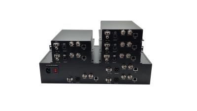 12G SDI Over Single Mode Fiber Transmitter and Receiver Extender Kits With XLR Audio and Ethernet