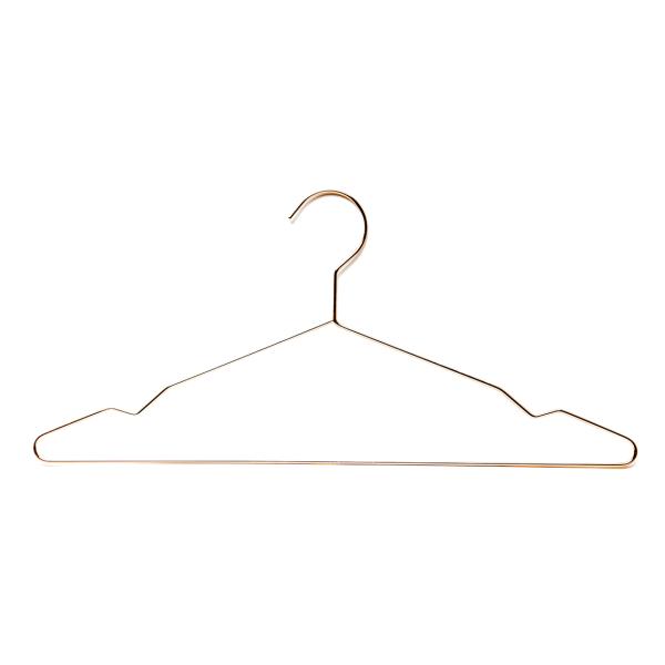Light Weight Anti Slip 42cm Chrome Metal Wire Hangers