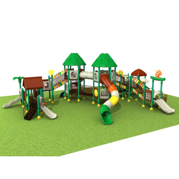 Elementary School Kids Park Playground Equipment , Large Outdoor Play Equipment