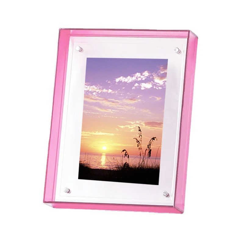 Factory Custom Double Sided Transparent Silk Scarf Displaying Artwork Certificate Exhibition Acrylic Picture Frame
