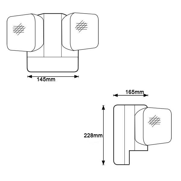 Portable Automatic LED Battery Backup Twin Spot Emergency Light Power Failure TL060AN