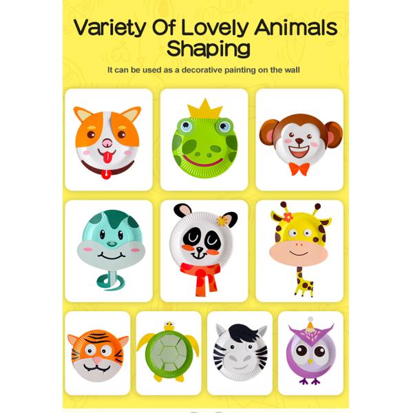 бумажные тарелки животных 3D не токсические для рук Preschoolers на тренировке способности