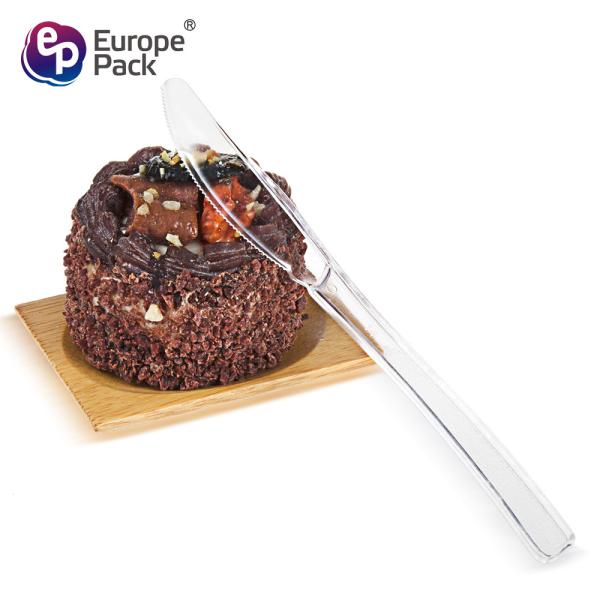 Eco friendly BPA free disposable PS plastic 7 dessert knife for dinner