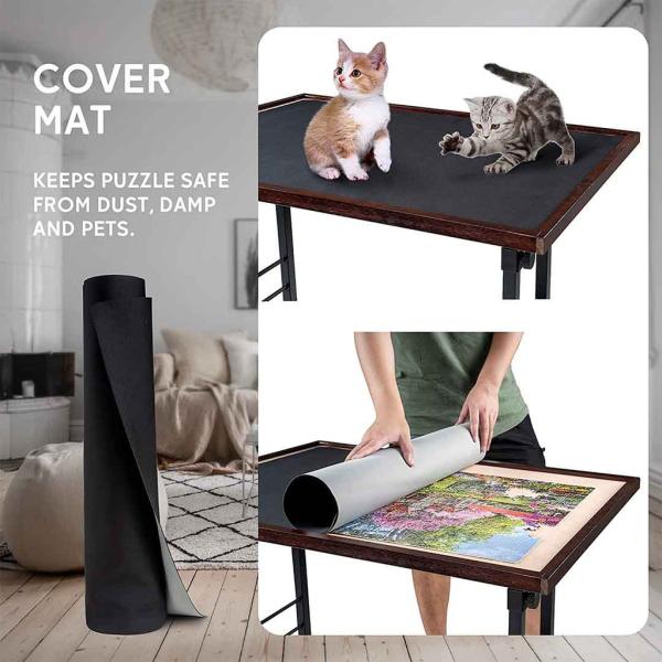 Unisex AJUNION 1500-Piece Jigsaw Puzzle Board with Folding Leg and 4 Wheels Ages 8-13