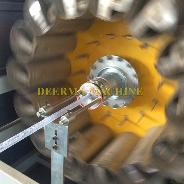 Ligne de production de tuyaux de renforcement en fibres de PVC avec inverseur de régulateur de fréquence ABB et capacité de 4 kg