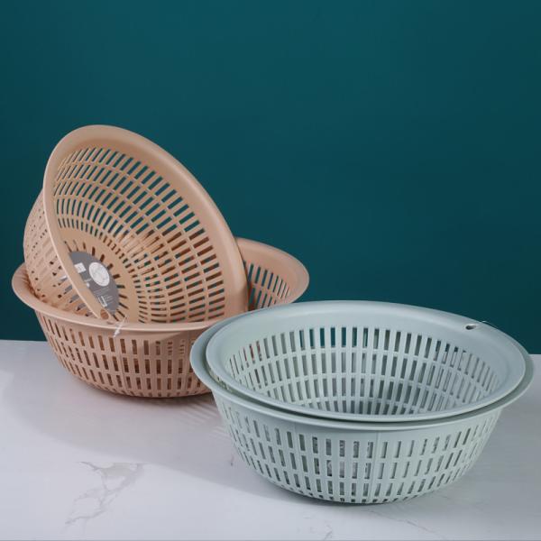 Double PP Plastic Washing Basket For Washing Fruit And Vegetables