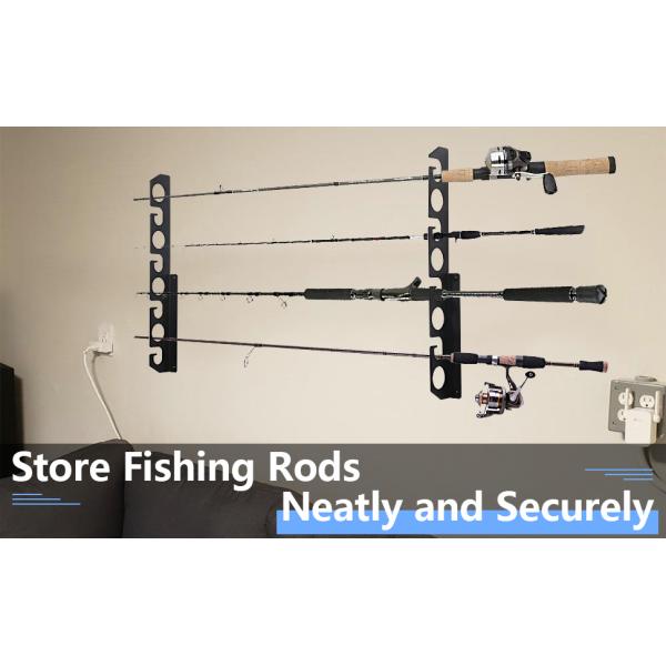 Настенный держатель для рыболовных палок идеально подходит для гаража и подвала
