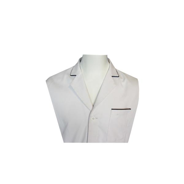 180 GSM Polyester 65% Cotton 35% Long Sleeve Nurse Uniform Navy Contrast White