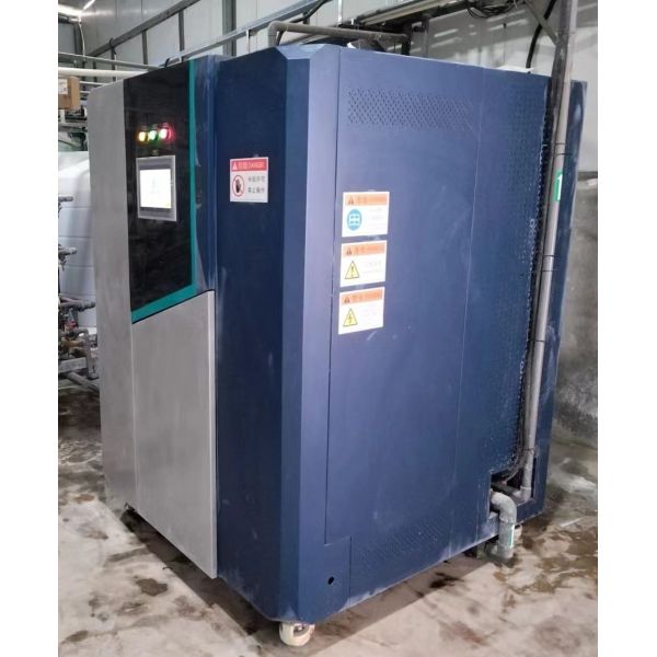 Electrochemical aquaculture wastewater treatment equipment. No chemicals are