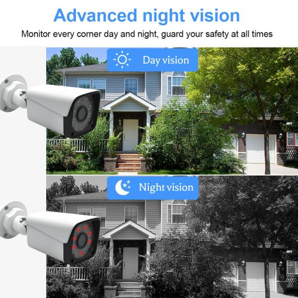 4K 2MP 4-8 Channel IP66 Waterproof Outdoor Home AHDDVR Kit Full Color CCTV Camera