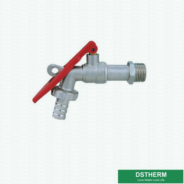 El grifo de cobre amarillo modificado para requisitos particulares de la bola del peso medio de la marca con Chrome plateó el grifo de cobre amarillo bloqueable