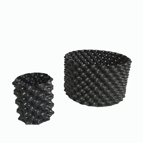 Potenciômetros Multifunction do ar do plástico do diâmetro 44L de 40cm branco de um preto de 10 galões