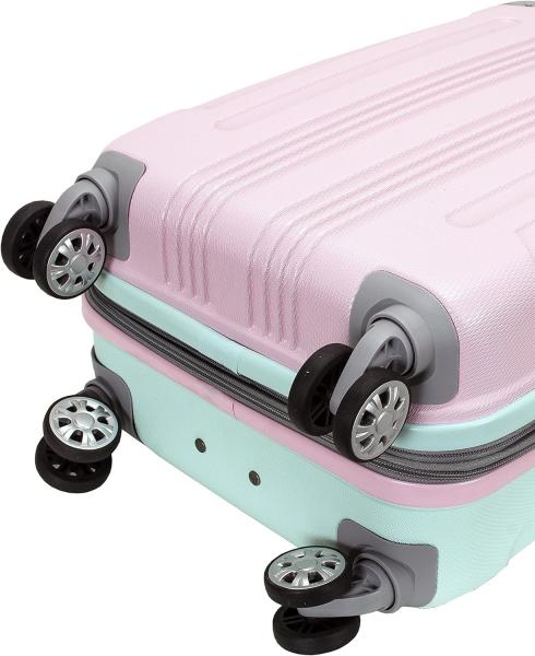 Bagagem expansível com rodas giratórias, multicolor, de 20 polegadas