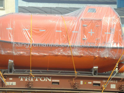 Marine totally enclosed fiberglass lifeboat for sale