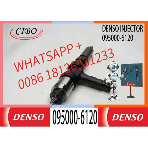 Inyector de pulverización de combustible 100% original 095000-6120 de venta en caliente Inyector de sistema de motor diesel de ferrocarril común 095000-6120 6261-11-3100