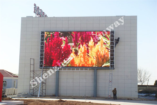 High Resolution Outdoor Advertising LED Display Board Real Pixels SMD2727 6mm Pixels