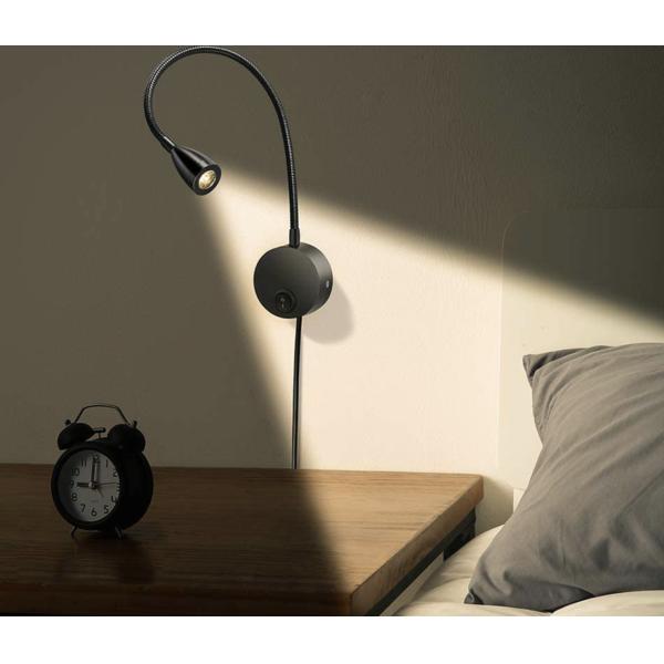 Wall Lamp LED Flexible Gooseneck Tube 25mm Switch Study Reading Sconce Light 3W