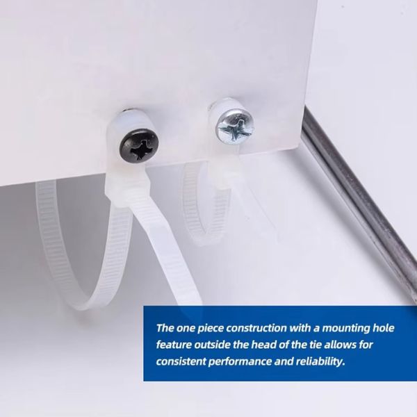 Mountable Head Plastic Cable Ties Nylon66 Tie Wrap 4.8*220 Self-Locking Zip Tie Manufacturer