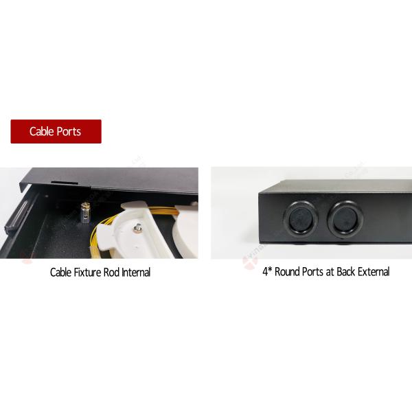 12 порта ядри дуплекса 24 пульта временных соединительных кабелей 1U LC UPC оптического волокна Slding держателя шкафа 19 дюймов